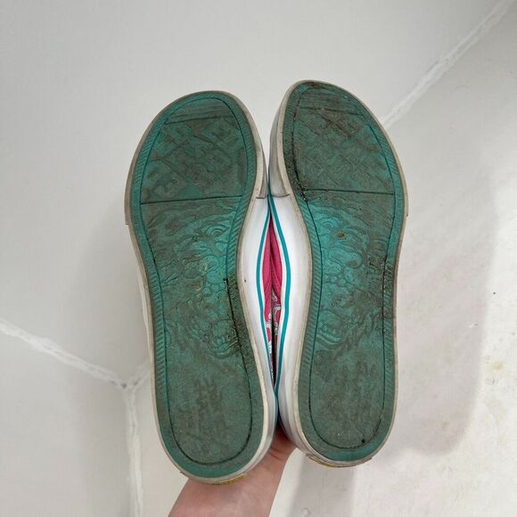 y2k Vintage Ed Hardy Pink Flower Orchid Painted Slip On Sneakers Size 10 - Picture 8 of 11